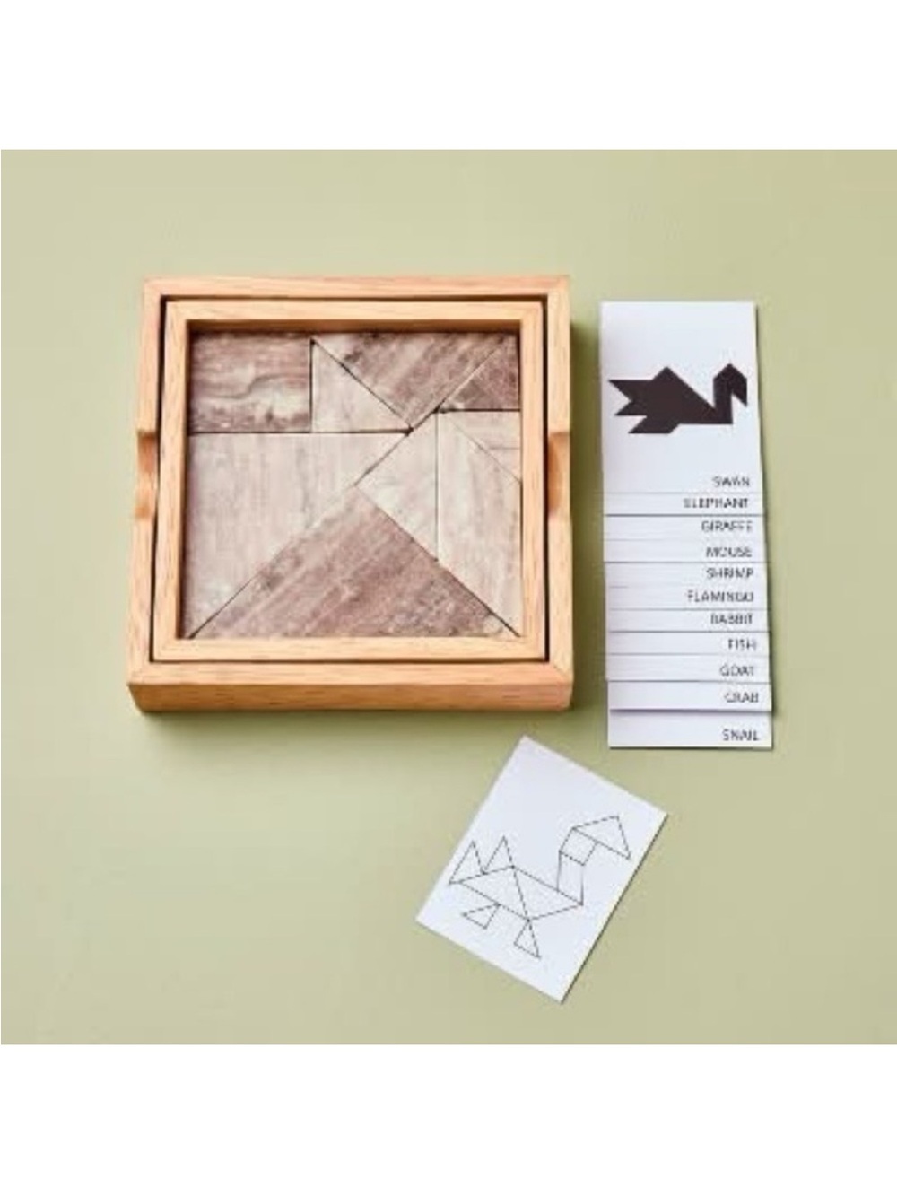 Marble and Wood Tangram Puzzle - Hearth & Hand with Magnolia NEW IN BOX